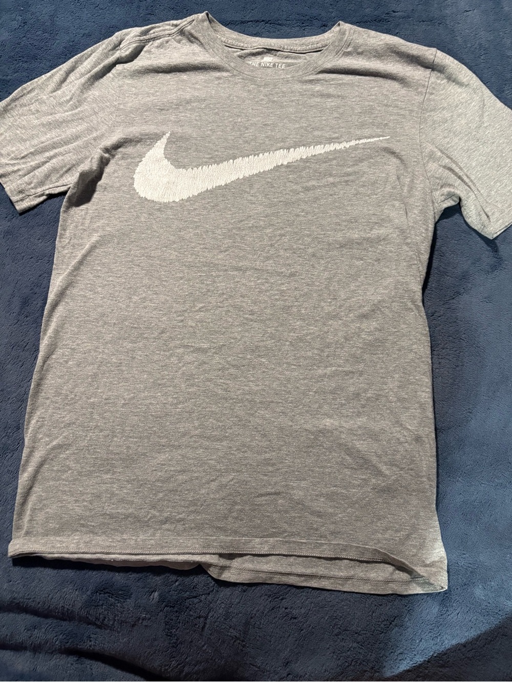 Unisex Nike Gray Short Sleeve Swoosh Tee